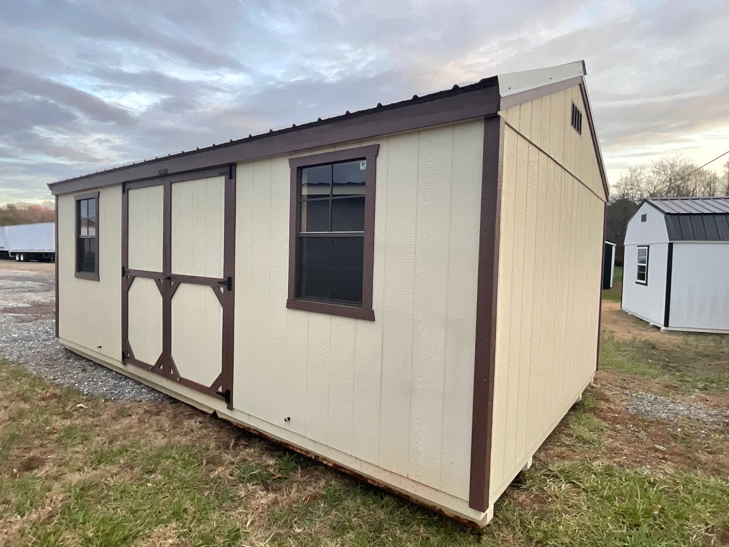 Used 12x20 Utility shed shed comes with 2 windows (24x36) 1 set of double door entry doors
