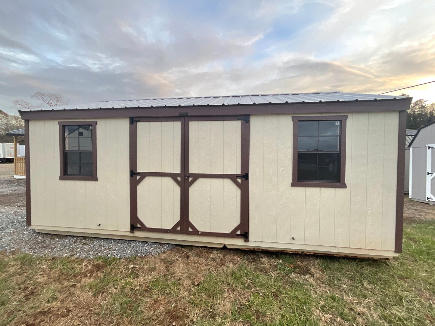 Used 12x20 Utility shed shed comes with 2 windows (24x36) 1 set of double door entry doors
